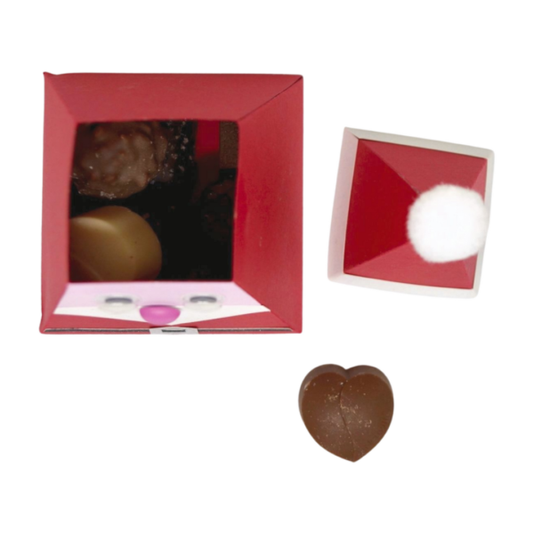 Boite Père Noël pyramide avec chocolats