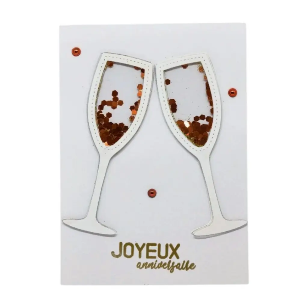 Modèle pour souhaiter un anniversaire avec une carte artisanale Coq'Ci