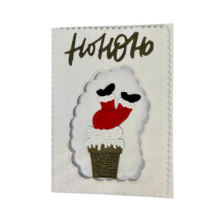 Carte Père Noël maladroit faite main