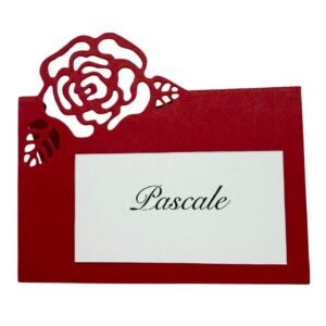 Marque place rouge avec une rose pour toutes occasions