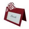 Marque place rouge fait main avec une rose pour toutes occasions
