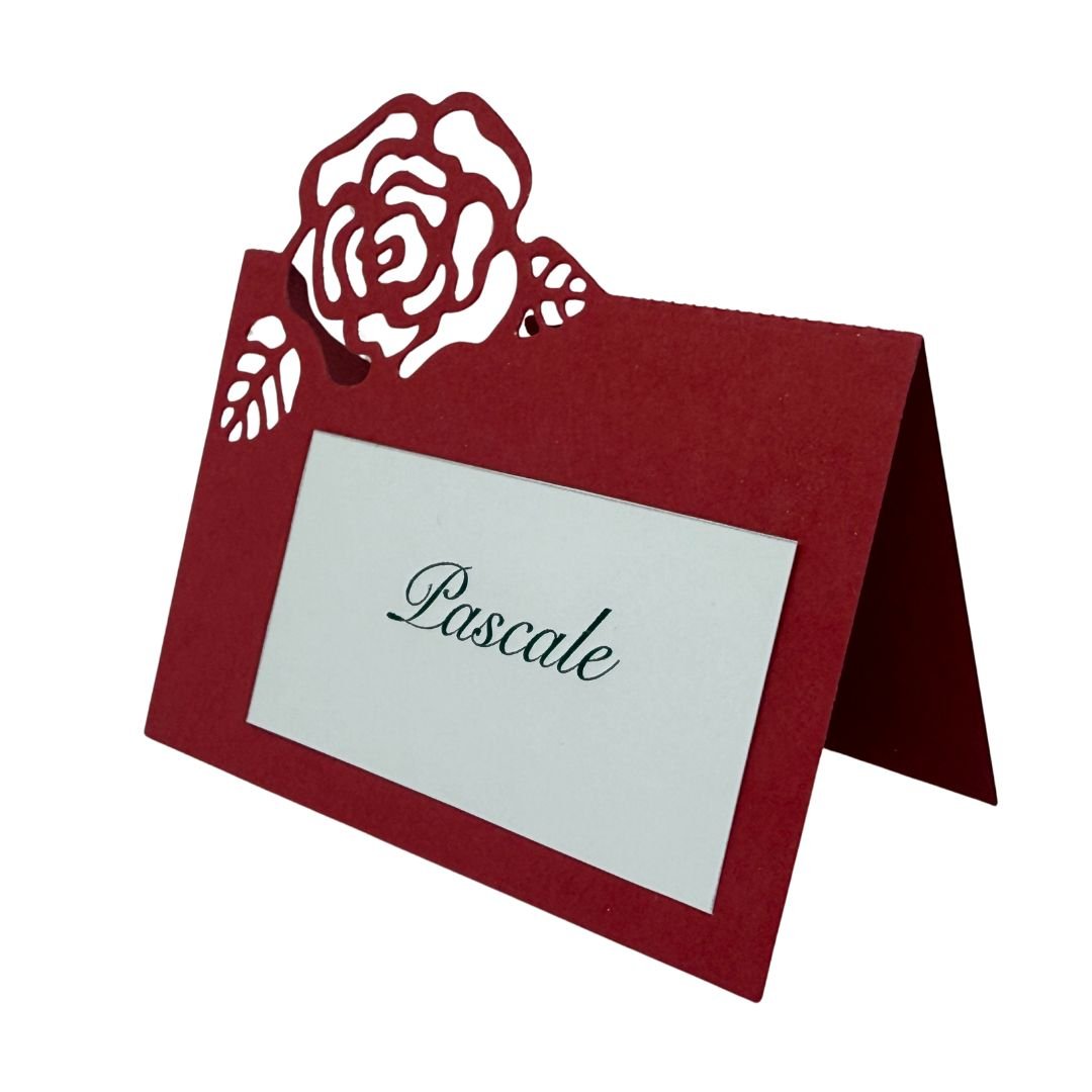 Marque-place « À chacun sa rose » – Lot de 6