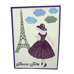 Carte « Bonne fête » pour une femme, faite main