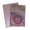 Carte d’anniversaire avec une chouette faite main