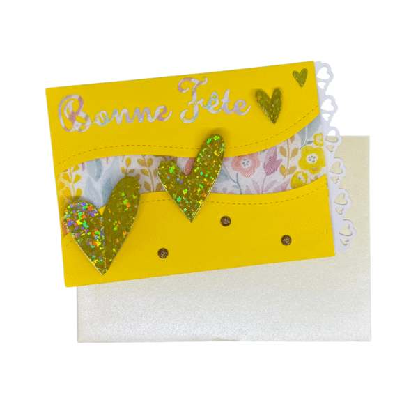 Carte Bonne Fête - Coeurs champêtres