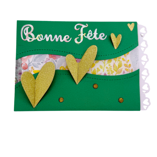 Carte Bonne Fête - Coeurs champêtres
