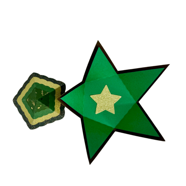 Boite pop-up sapin ouverte