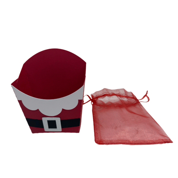 Boite Hotte du père Noël avec sachet faite main