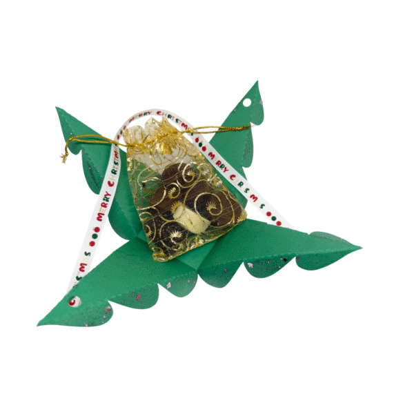 Boite Sapin de Noël ouverte faite main