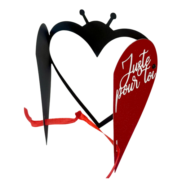 Carte sentiments - Coeur Coccinelle