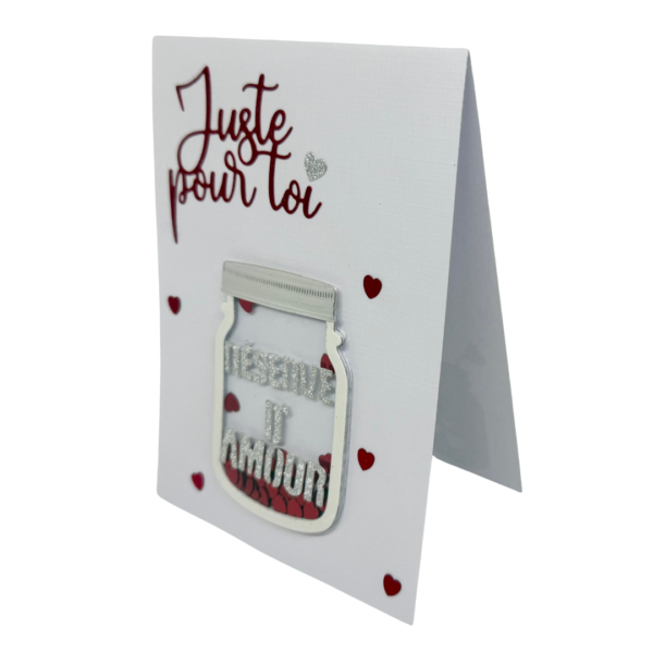 Carte sentiments faite mains - Réserve d'amour