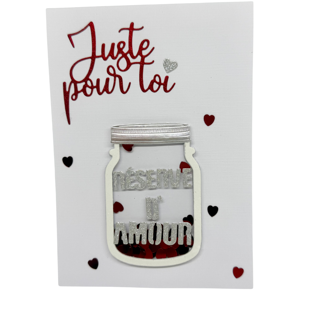 Carte sentiments – Réserve d&rsquo;amour