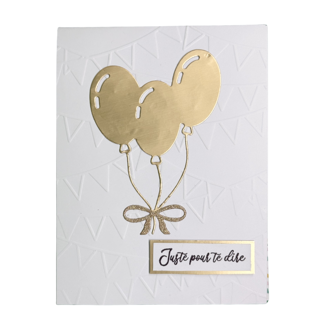 Carte Anniversaire Pop-up Cadeau 3D – Ballons Dorés & Confettis