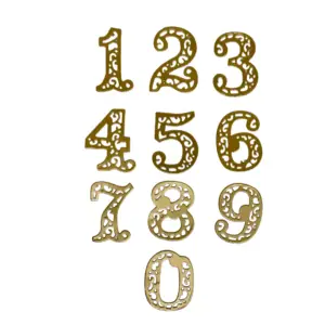 chiffres-dentelle-or-prestige-artisanat Chiffres dorés prestige style dentelle découpée pour personnalisation de carte