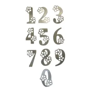 chiffres-fleuris-argent-artisanat-coq-ci.jpg Série de chiffres de 0 à 9 en argent avec fleurs découpées pour personnalisation de carte