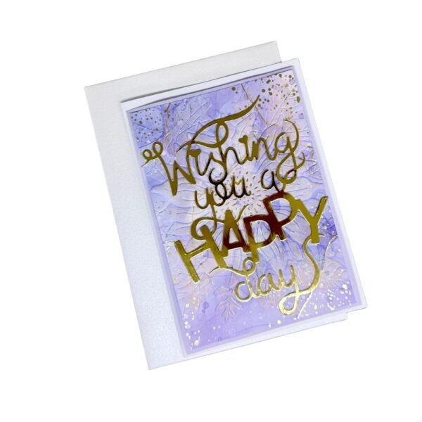 Carte posée sur son enveloppe assortie