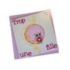 Carte naissance fille chouette et son enveloppe