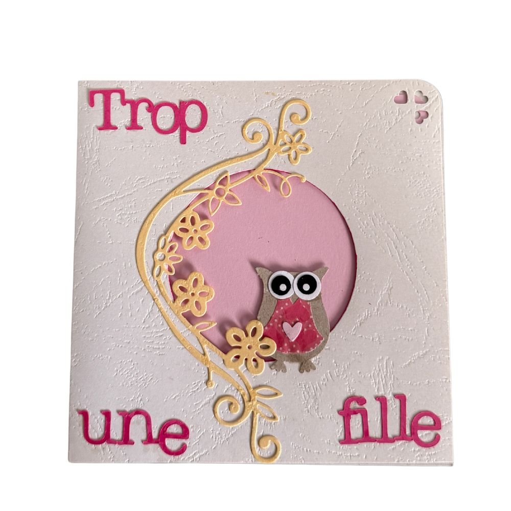 Carte Naissance Fille – « Trop Chouette, une Fille ! »