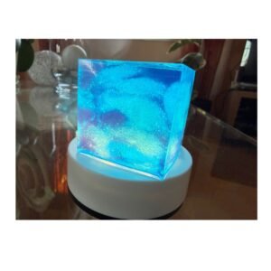 Cube nuage bleu résine